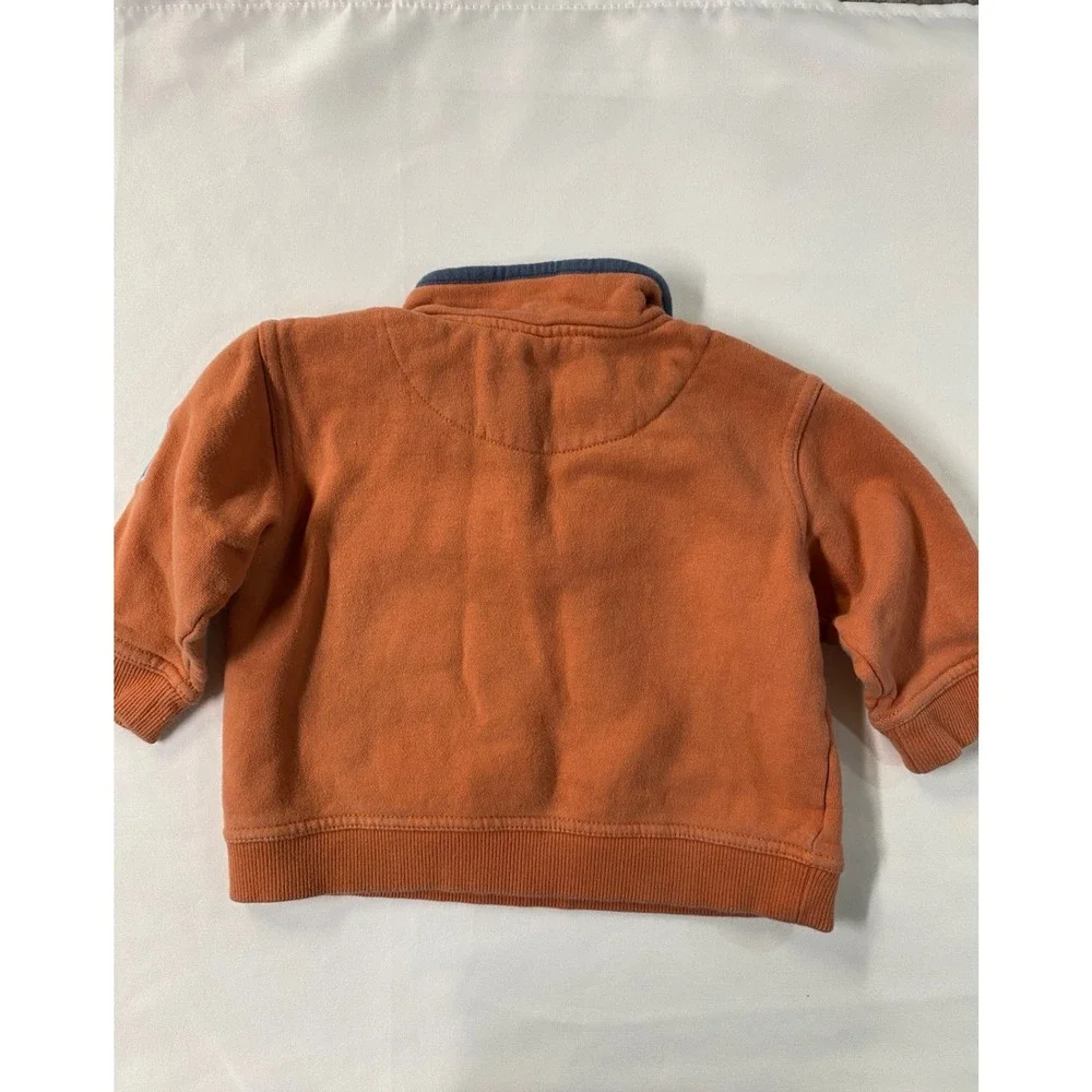 Kids Orange Champ Pullover Sweater & Gray Gap Zip Hoodie Set Size 12-18 months